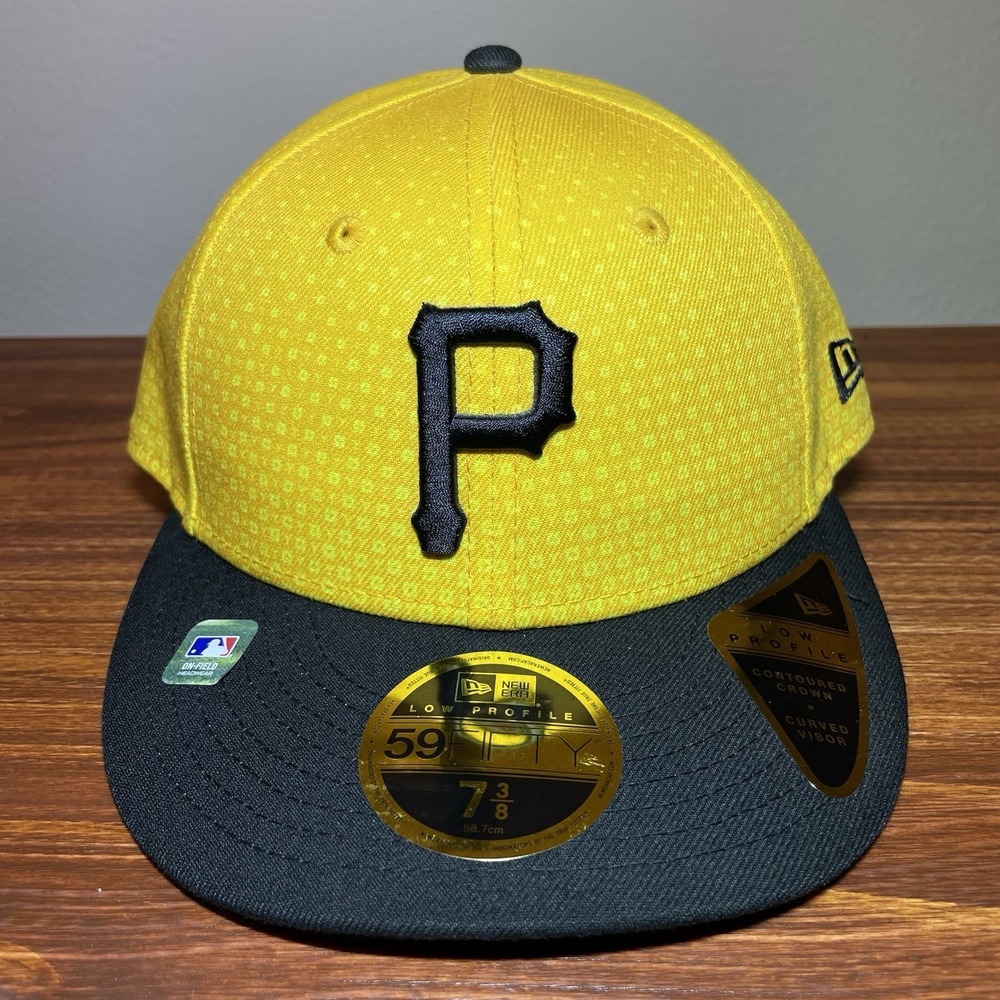 New Era Pittsburgh Pirates 2023 City Connect Low Profile Sz 7 3/8 Hat Gold Black